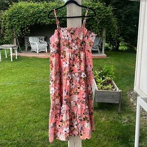 Plus size floral tiered maxi dress - 1X
